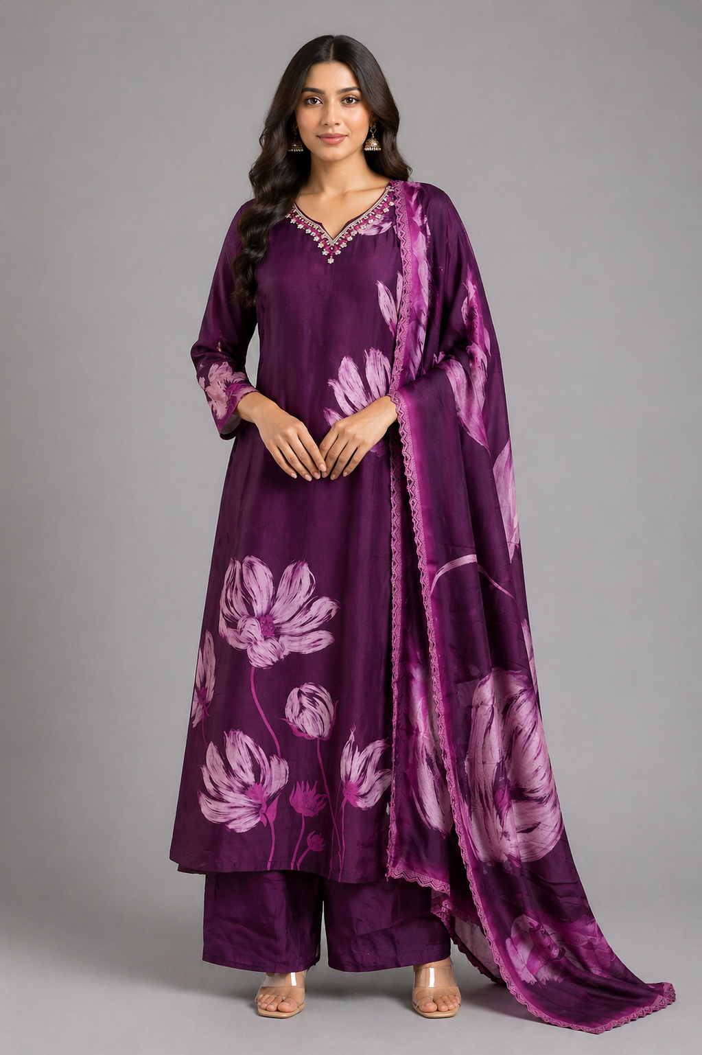 IMG_3220 DOLA SILK WITH DIGITAL PRINT KURTA SET - Image 1