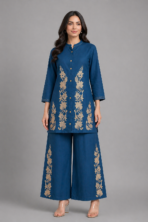 NAVY BLUE EMBROIDERY WORK SET