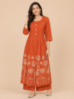 ORANGE COLOR ANARKALI - Image 2