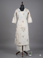 WHITE FLEX COTTON EMBROIDERY 2 PIECE SET - Image 2