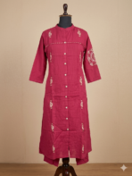 MAGENTA COLOR CLOSED NECK 2-PIECE SET - Image 2
