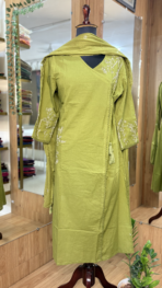 COTTON ANGARAKHA THREAD EMBROIDERY KURTA SET - Image 2