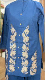 NAVY BLUE EMBROIDERY WORK SET - Image 2
