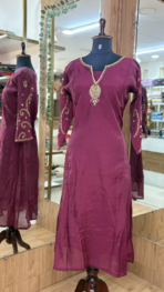 MULCHANDERI FABRIC SET WITH COMPLETE HAND WORK - Image 2