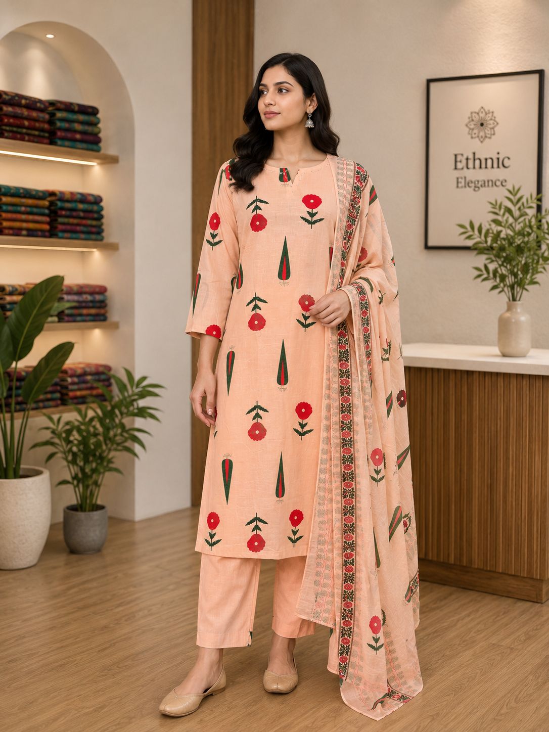 WhatsApp Image 2026-05-08 at 6.06.09 PM MUL COTTON STRIGHT KURTA SET - Image 1