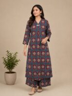 AJRAKH 2 PIECE SET WITH SAME PANT