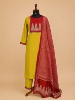 GREEN AND RED COTTON SET