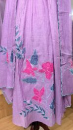 BANARAS MULCHANDERI SET PURPLE COLOR - Image 2