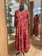 MAROON ANGARAKA ANARKALI COTTON SET - Image 2