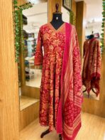 MAROON ANGARAKA ANARKALI COTTON SET