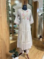 MULCHANDERI CREAME ANARKALI SET - Image 2