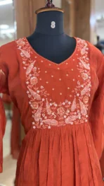 BANARAS MULCHANDERI HAND WORK SEMI PALAZZO SET - Image 2